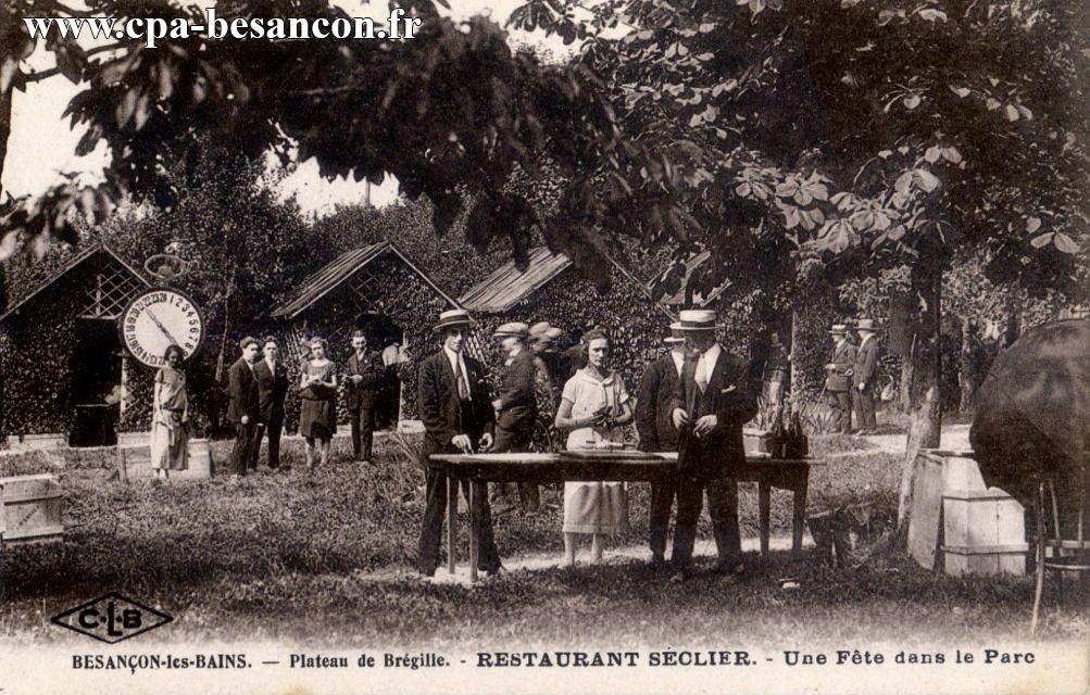 BESANÇON-les-BAINS. - Plateau de Bregille. - RESTAURANT SÉCLIER. - Une Fête dans le Parc